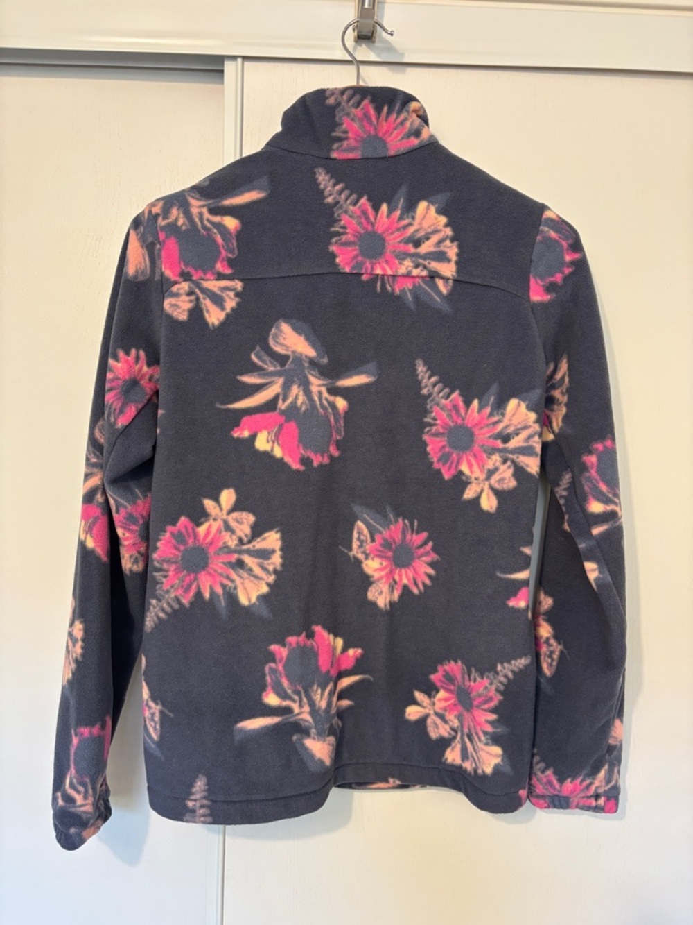 Columbia Kids Floral Fleece Zip Jacket Size XL Hiking Everyday Soft Cozy Granola - Picture 2 of 9